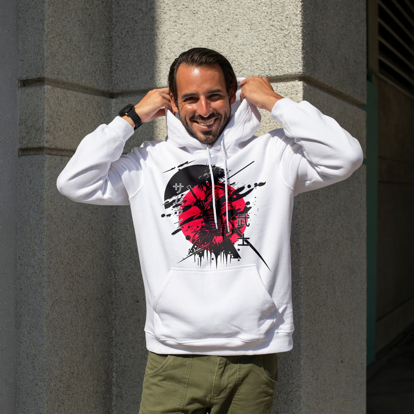 “Samurai Shadow” Premium Hoodie Modern Graphic Print