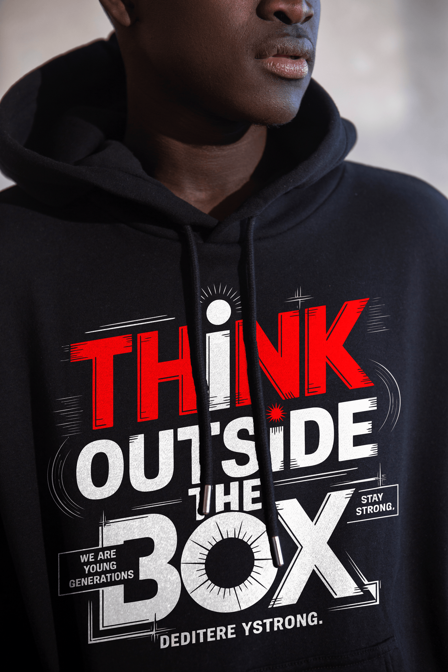 “Think Outside the Box” Premium Graphic Hoodie