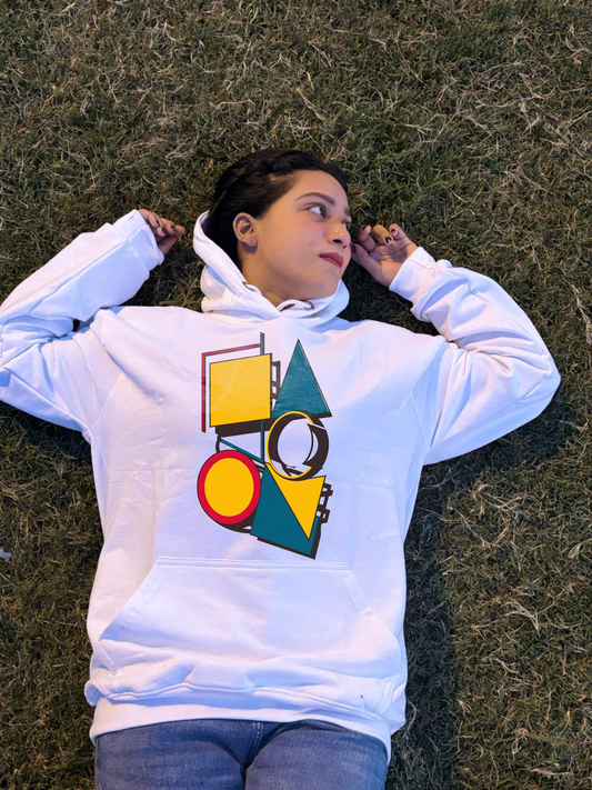 The "Geometric Harmony" Abstract Art Hoodie