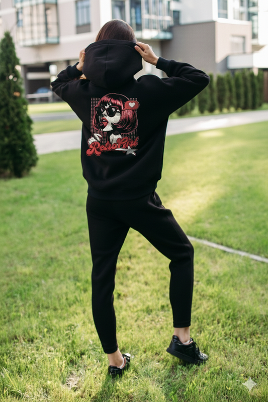 Retro Vibe 💋 Pin-Up Hoodie
