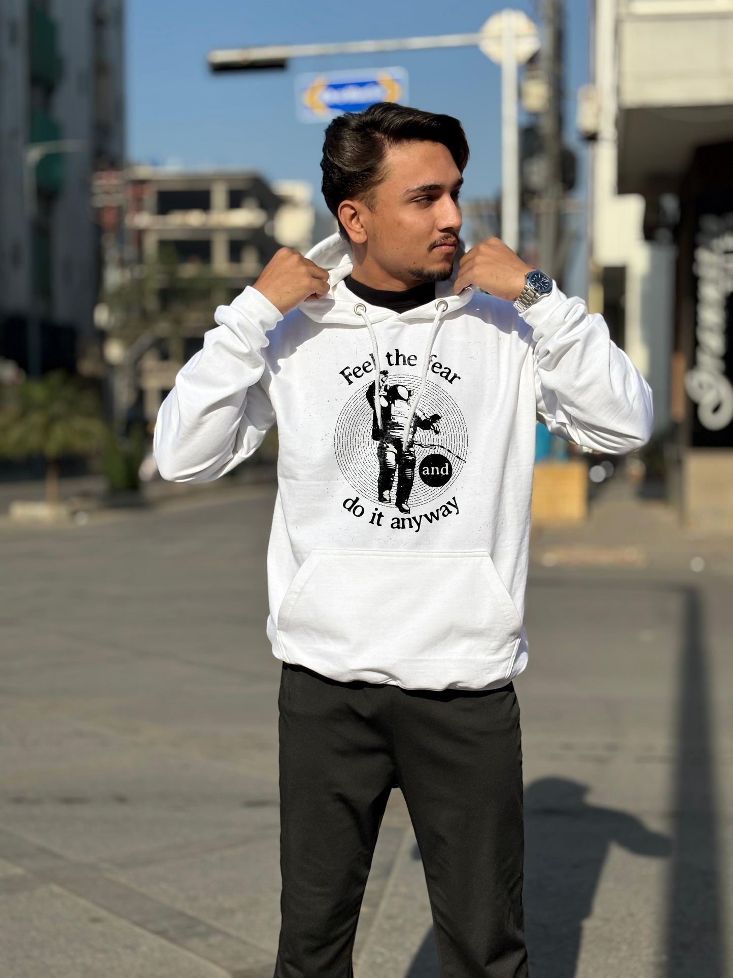 Feel the Fear and Do It Anyway - Astronaut Hoodie