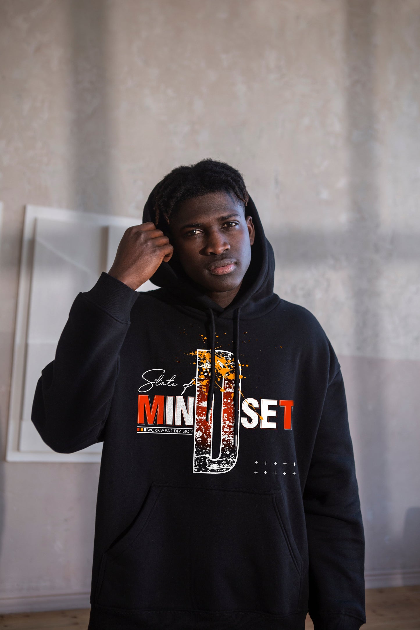 “Mindset” Premium Black Hoodie – Bold Motivational Streetwear